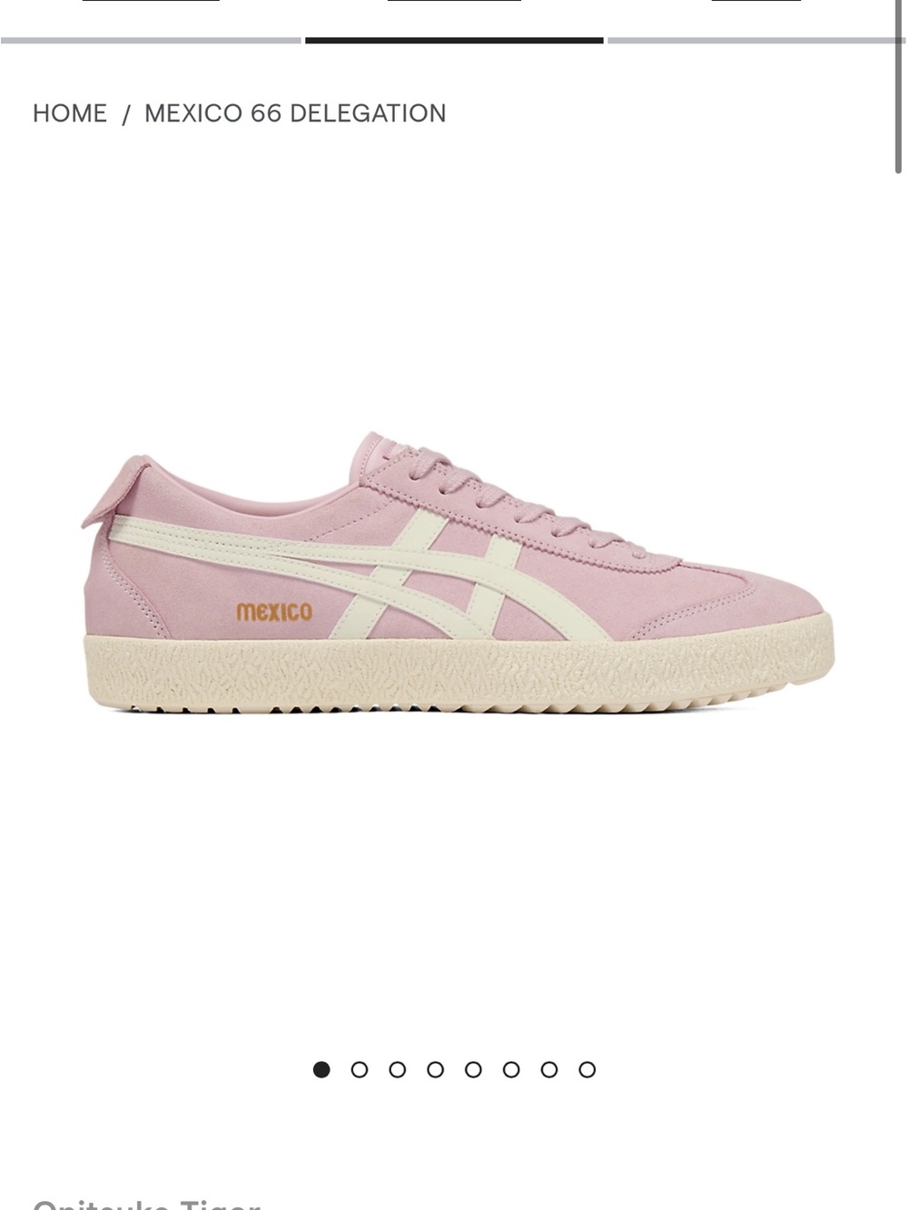 Onitsuka Tiger by Asics Mexico 66 Delegation Pink with Cream Stripes